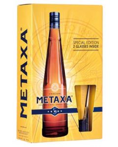 Metaxa 5* 38% 0,7l + 2 poháre