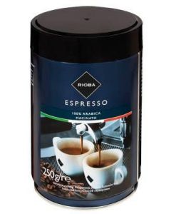 Rioba Espresso káva mletá 250 g dóza