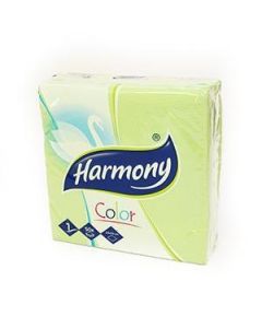 Servítky papierové zelené 1-vrstvové Harmony 50ks